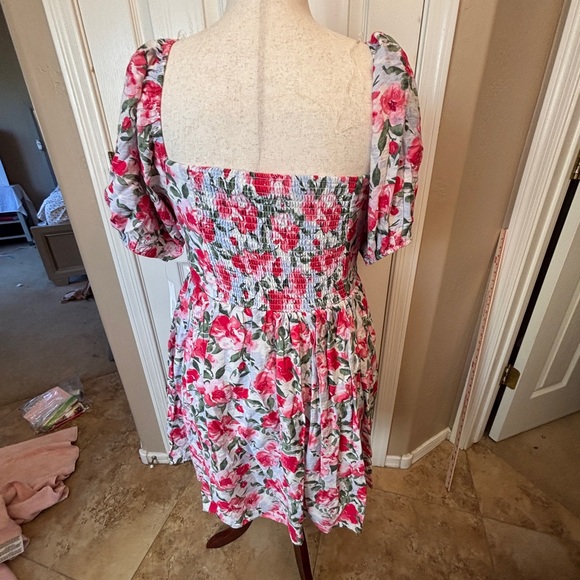 Wallflower Floral Milkmaid Cottagecore Mini Dress NWT Women’s Size XL Roses - Picture 3 of 15